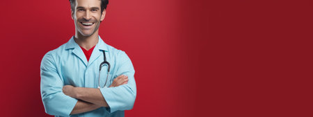 Dont worry everything is okay Smiling positive adult man forgets about accident consequences and injuries gestures ok sign received first aid from doctor wears elegant su : Generative AIの素材