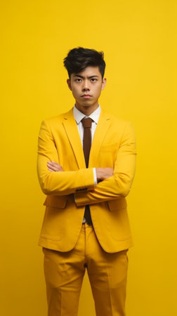 Furious outraged adult man clenches fist looks angrily at you feels annoyed says I will show you frowns face wears elegant black suit and transparent glasses isolated ove : Generative AIの素材