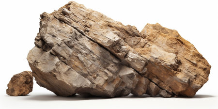rock isolated on white background : Generative AIの素材
