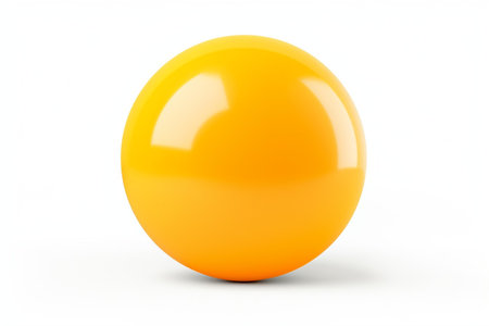 Bright inflatable ball isolated on white : Generative AIの素材