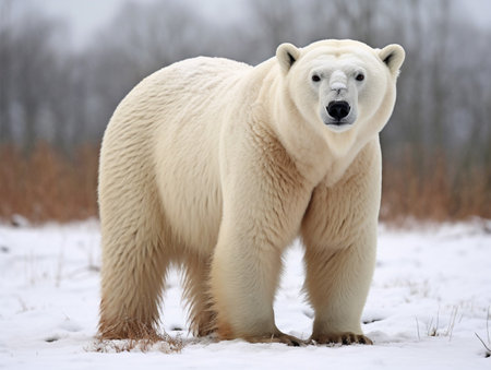 Polar Bear isolated on the white background : Generative AIの素材
