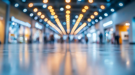 Abstract blur and defocused shopping mall of department store interior for backgroundの素材