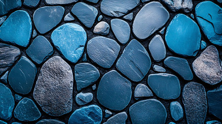 Colorful stone wall background and texture for interior or exterior design.の素材