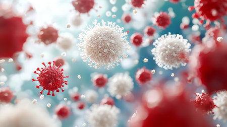 3D illustration Coronavirus 2019-nCoV backgroundの素材