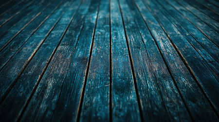 Wooden background or texture. Blue wooden planks. Abstract background.の素材