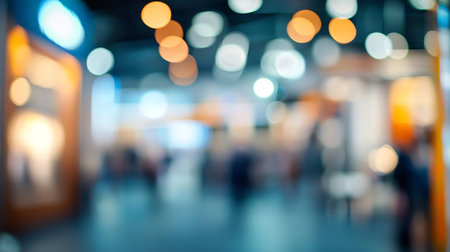 Blurred image of shopping mall and bokeh for background usage.の素材