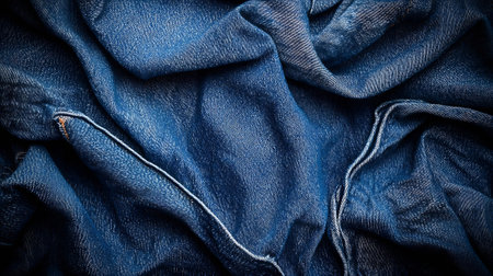 Close up of blue jeans texture background with copy space for text or image.の素材