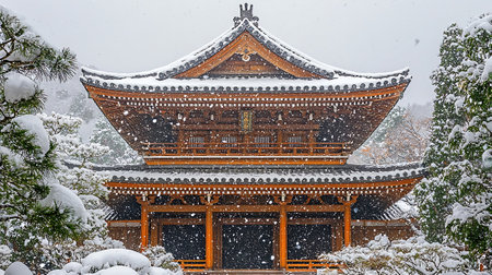 Beautiful winter landscape in South Korea,Dongdeokgung Palaceの素材
