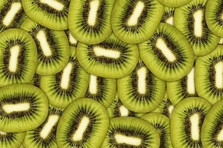 Fresh juicy kiwi fruit backgroundの写真素材