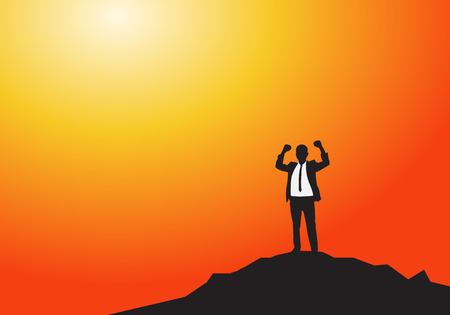 businessman on the topのイラスト素材