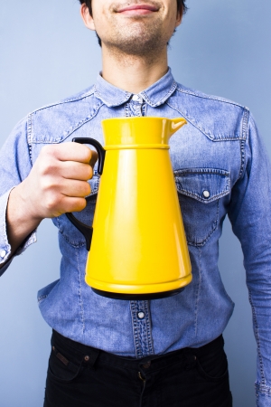 Man with jug of waterの写真素材