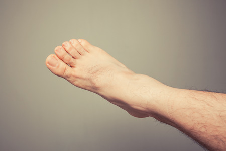 A young man s footの写真素材