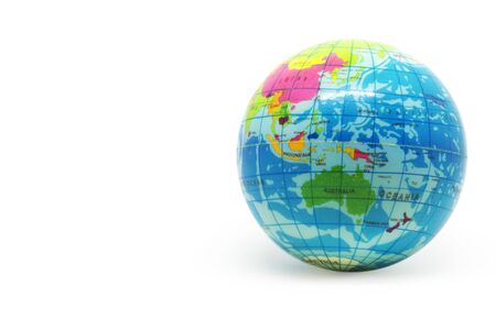 World  Map - Globe - White Backgroundの写真素材
