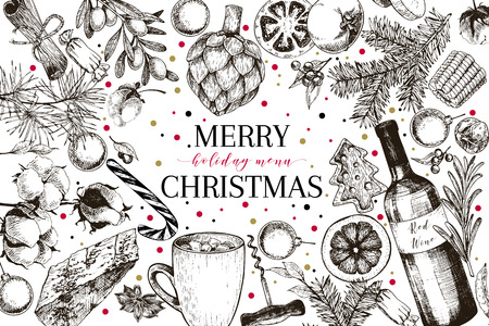 Christmas menu.のイラスト素材