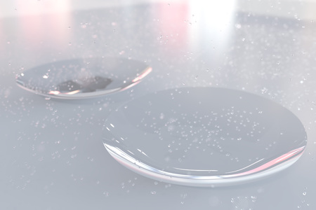Contact lenses vision. 3d Illustationの写真素材