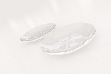 Contact lenses vision. 3d Illustationの写真素材