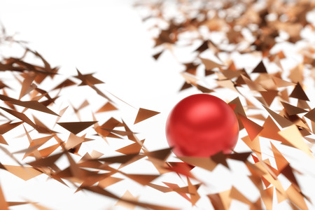 The sphere is moving against the mainstream. 3d illustrationの写真素材