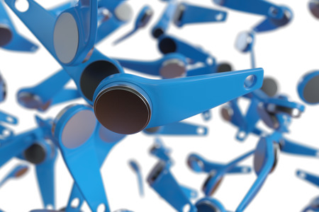 Key on the intercom isolated on white background. 3D illustrationの写真素材