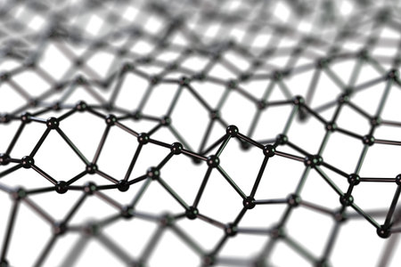 Abstract chaotic structure. Plexus with lines and polygonal spheres. Futuristic shape. Modern design...