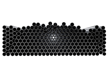 Metal Pipes. 3d illustrationの写真素材
