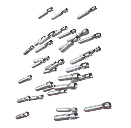 Aerial Bomb on white background. 3d illustrationの写真素材