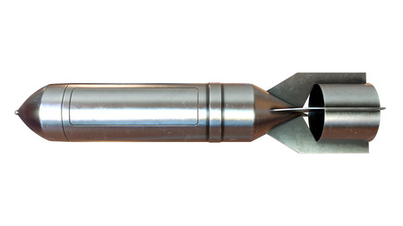 Aerial Bomb on white background. 3d illustrationの写真素材