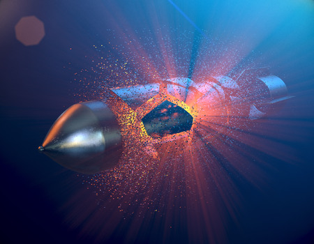 Aerial Bomb. 3d illustrationの写真素材