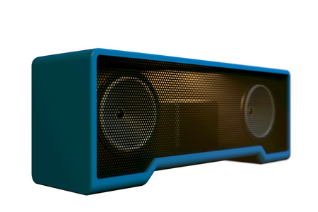 Wireless speaker on white background. 3d illustrationの写真素材