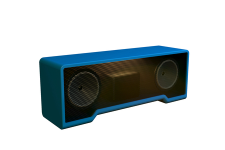 Wireless speaker on white background. 3d illustrationの写真素材