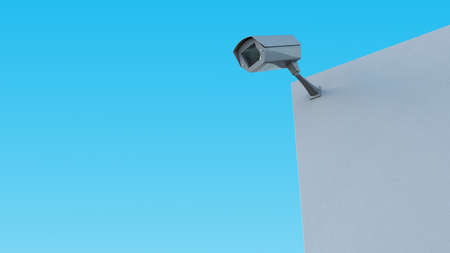 CCTV security camera on the wall. 3d illustrationの写真素材