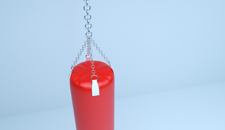 Red Punching bag. 3d illustrationの写真素材