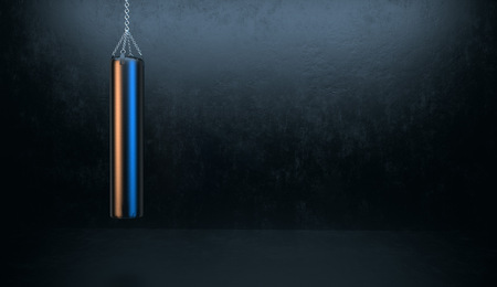 Black Punching bag. 3d illustrationの写真素材