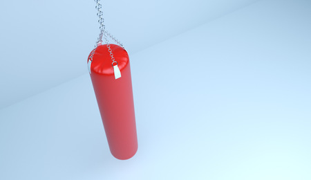 Red Punching bag. 3d illustrationの写真素材
