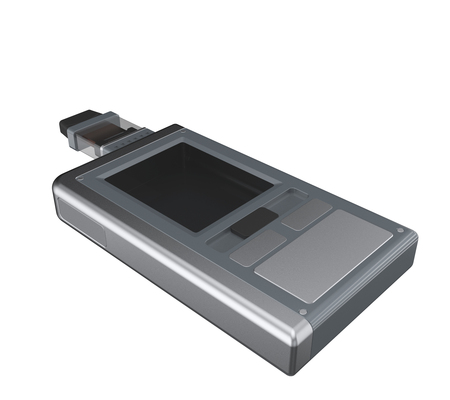 Vape mod box isolated on white background. 3d illustrationの写真素材