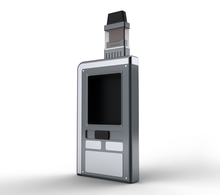 Vape mod box isolated on white background. 3d illustrationの写真素材