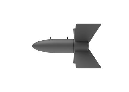 Aerial Bomb on white backgroundの写真素材