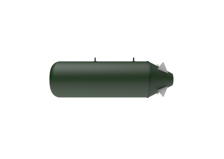 Aerial Bomb on white backgroundの写真素材