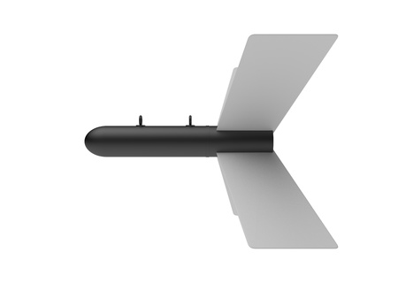 Aerial Bomb on white backgroundの写真素材