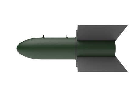 Aerial Bomb on white background