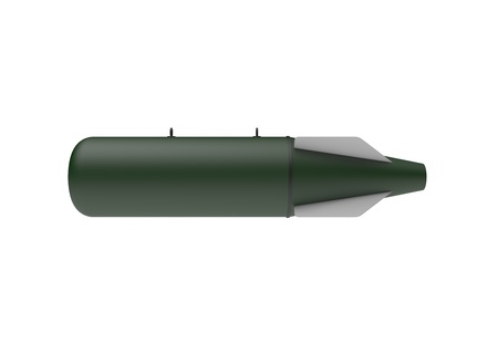 Aerial Bomb on white backgroundの写真素材