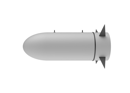 Aerial Bomb on white backgroundの写真素材