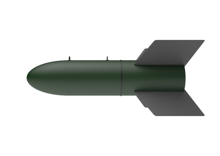 Aerial Bomb on white backgroundの写真素材