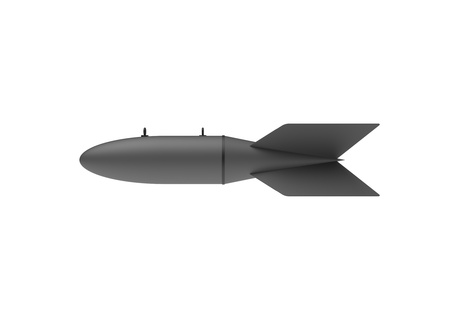 Aerial Bomb on white backgroundの写真素材