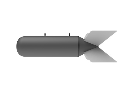 Aerial Bomb on white backgroundの写真素材