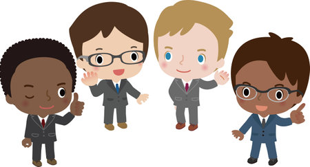 Businessman in the worldのイラスト素材