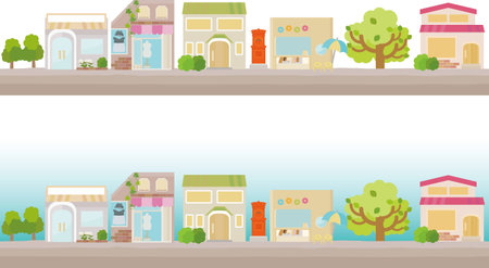 little townのイラスト素材