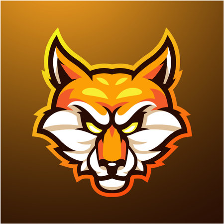 Foxes head mascot logo designのイラスト素材