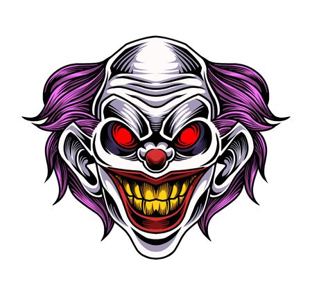 Clown esport mascot logoのイラスト素材