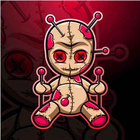 Voodoo esport mascot designのイラスト素材