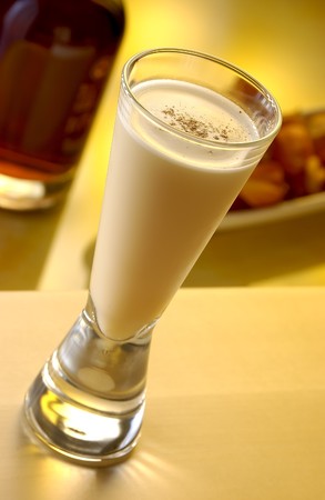 Flip with chokolate flakes in a highballglassの写真素材